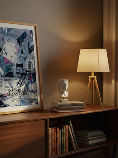 Invisible Monsters watercolour print on bookshelf – Chuck Palahniuk fan gift