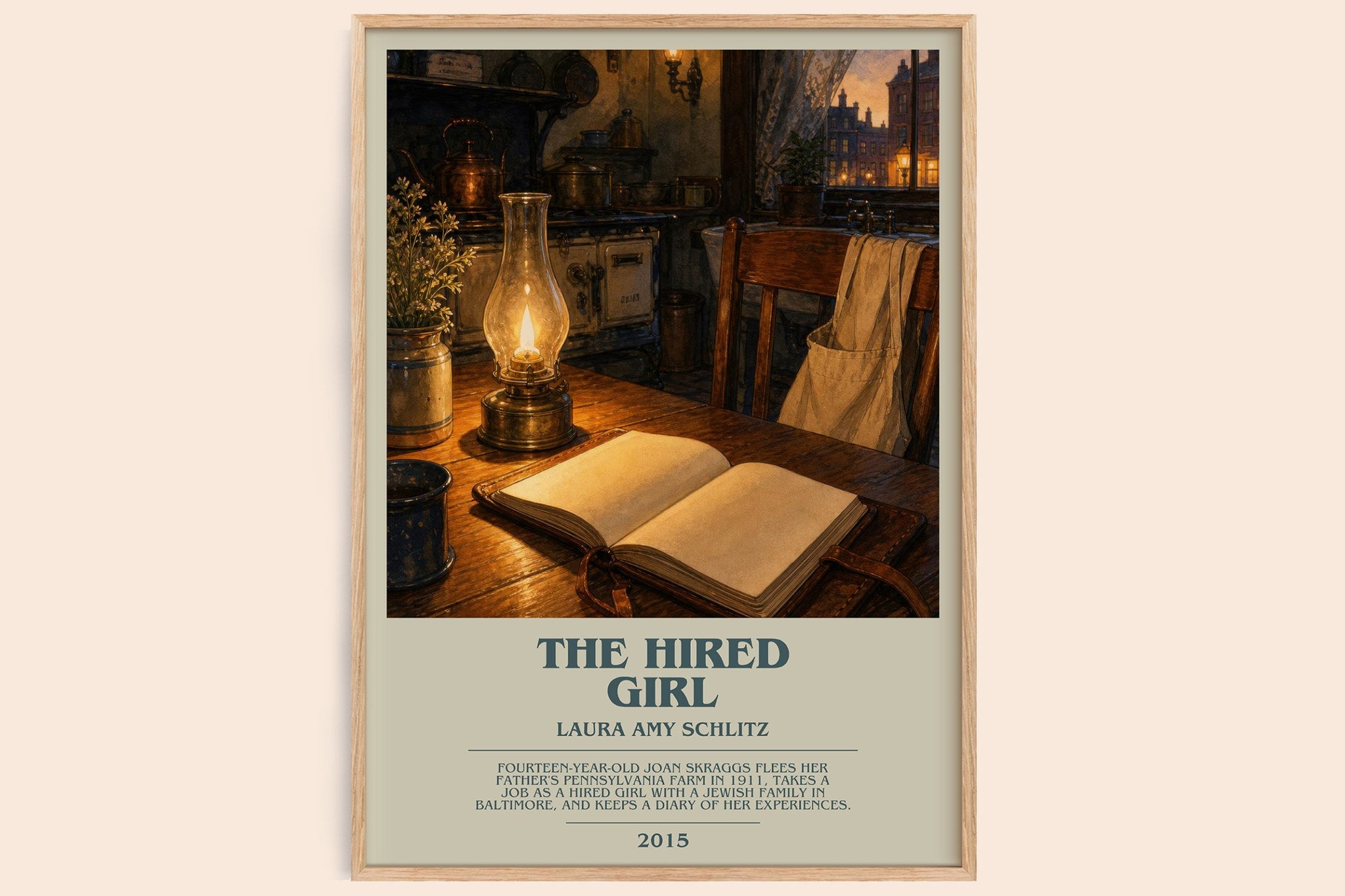 The Hired Girl Bookish Wall Art by Laura Amy Schlitz