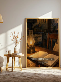 The Hired Girl watercolour print in frame leaning in hallway – young adult wall art