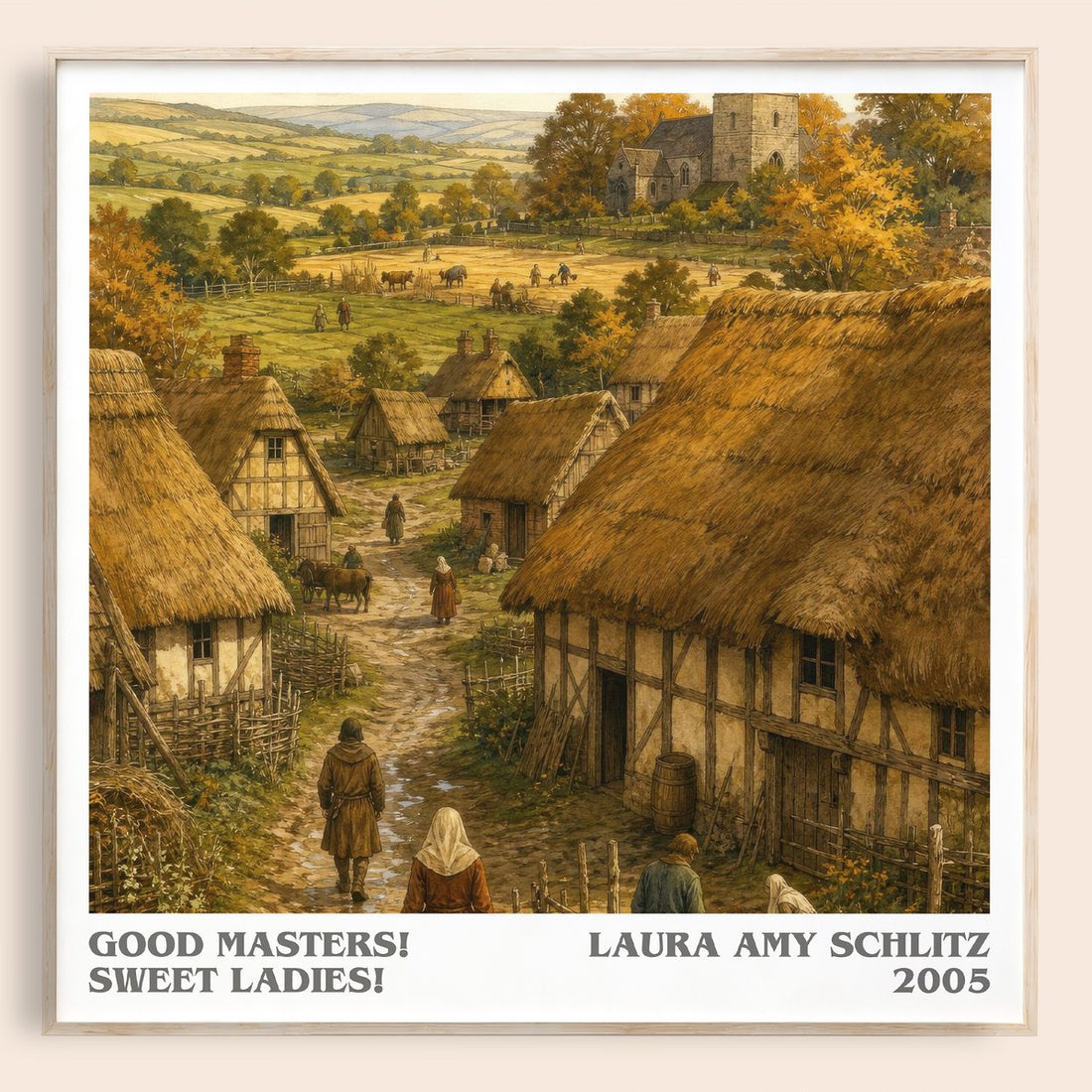 Good Masters! Sweet Ladies! literary book poster by Laura Amy Schlitz – framed literary art print