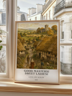 Good Masters! Sweet Ladies! book cover poster colour and style options – Laura Amy Schlitz book art