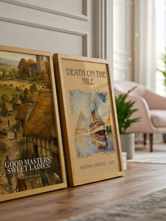 Good Masters! Sweet Ladies! watercolour print framed by window – literary home decor