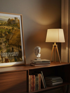 Good Masters! Sweet Ladies! watercolour print on bookshelf – Laura Amy Schlitz fan gift