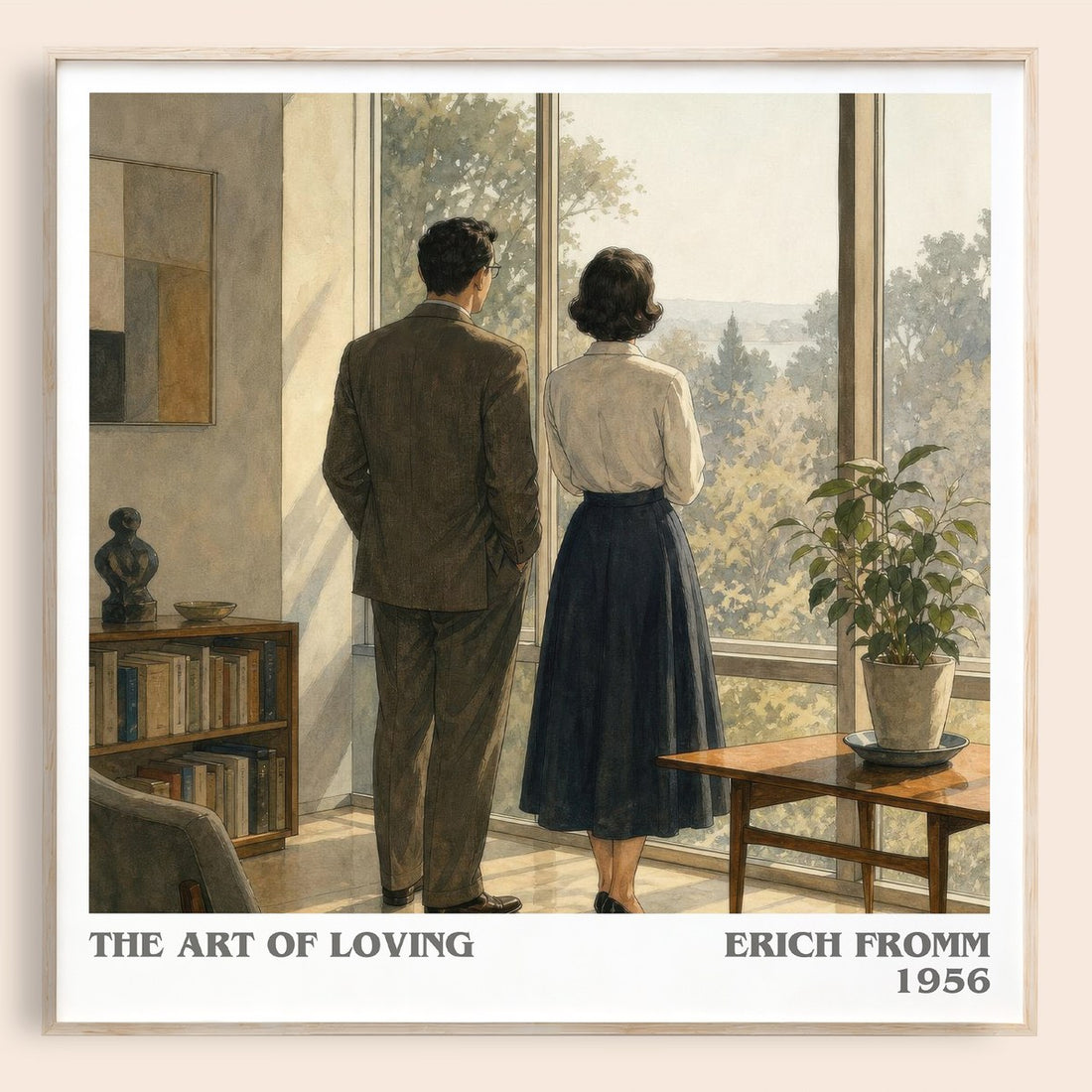 The Art of Loving literary book poster by Erich Fromm – framed literary art print