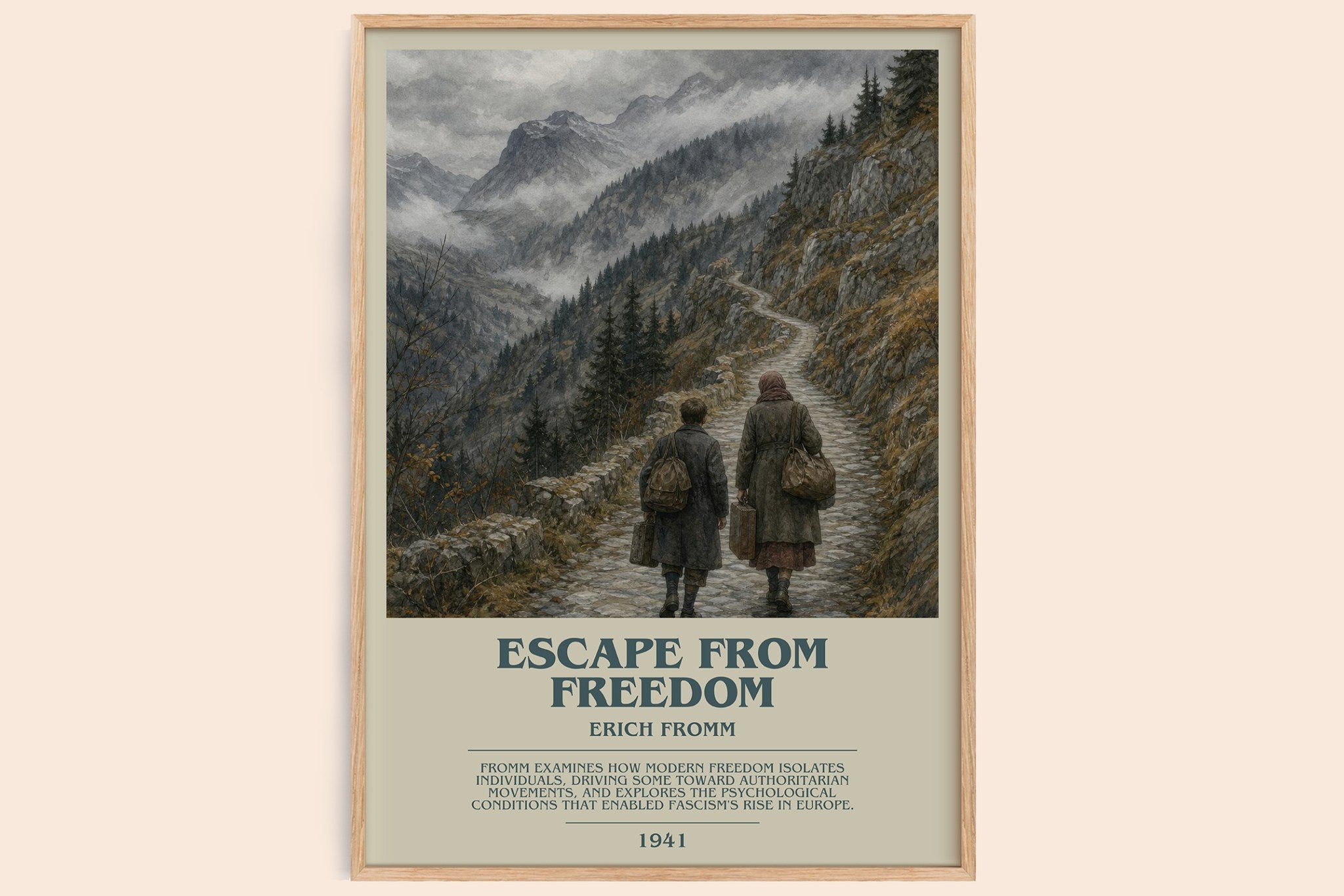 Escape from Freedom Bookish Wall Art by Erich Fromm