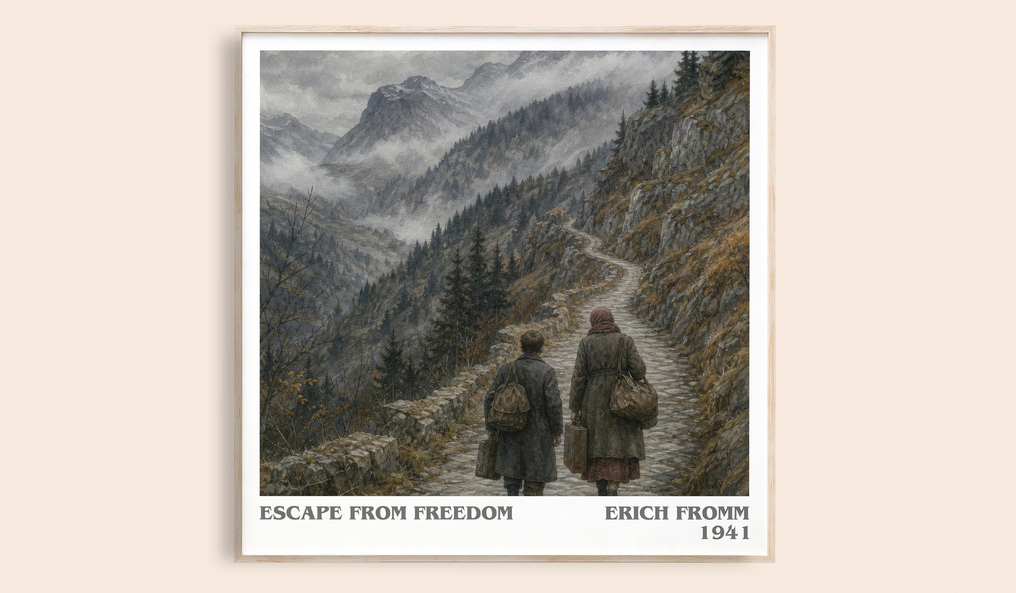 Escape from Freedom Literary Art Print by Erich Fromm