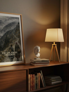 Escape from Freedom watercolour print on bookshelf – Erich Fromm fan gift