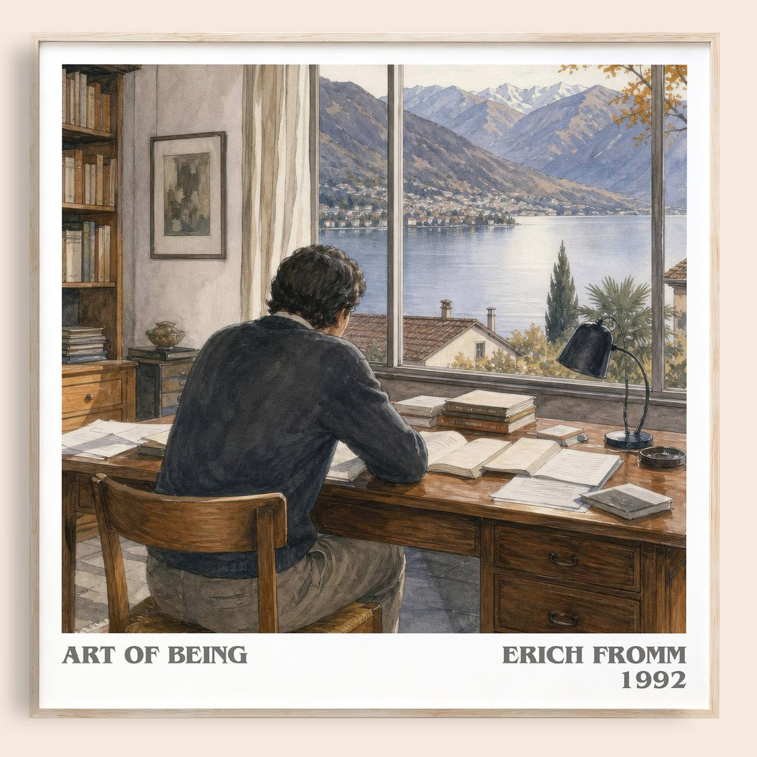 Art of Being literary book poster by Erich Fromm – framed literary art print