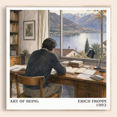 Art of Being literary book poster by Erich Fromm – framed literary art print