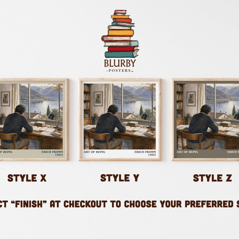 Art of Being literary print in frame leaning in hallway – philosophy wall art