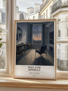 Man for Himself book cover poster colour and style options – Erich Fromm book art