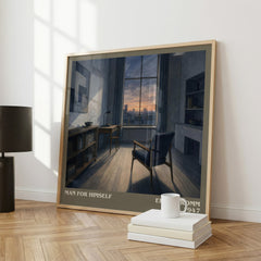 Man for Himself literary print framed by window – literary home decor