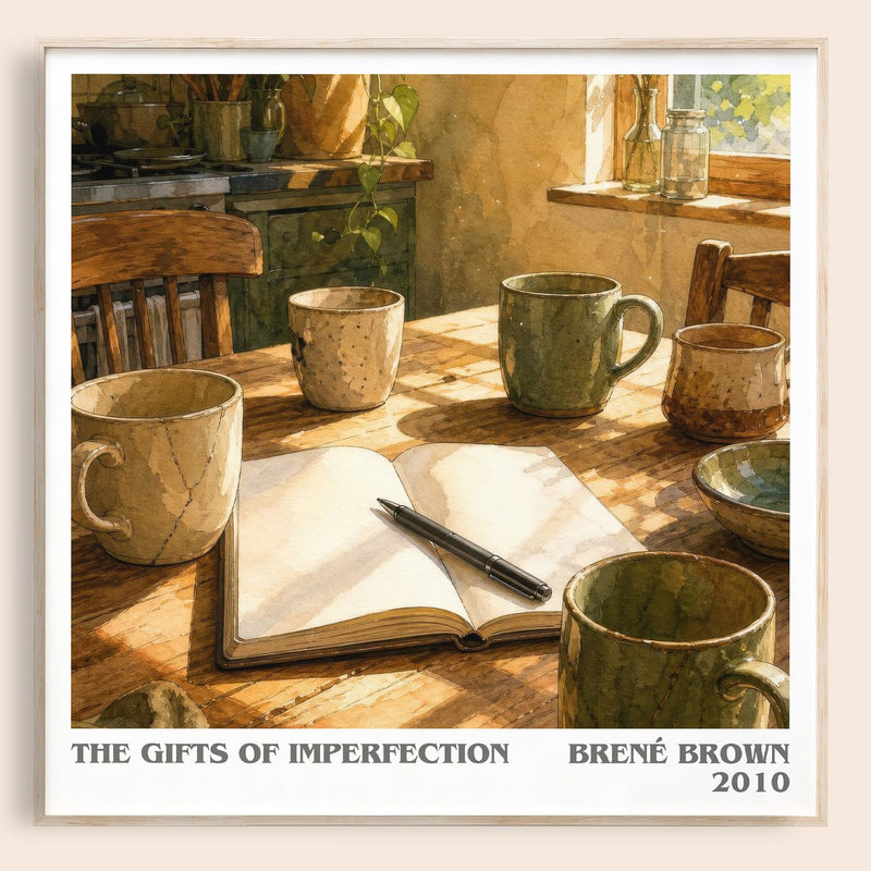 The Gifts of Imperfection literary book poster by Brené Brown – framed literary art print
