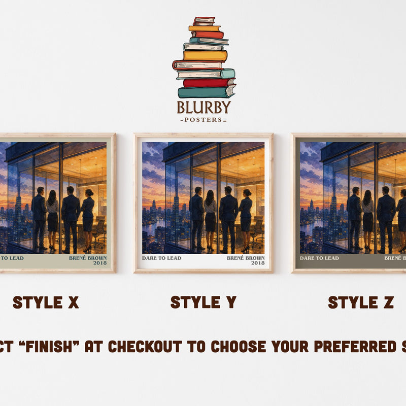 Dare to lead literary print in frame leaning in hallway – non fiction wall art