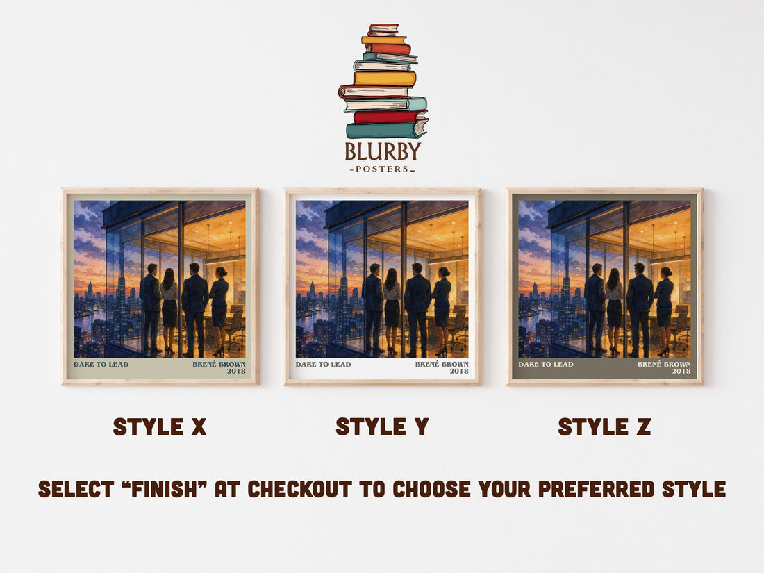 Dare to lead literary print in frame leaning in hallway – non fiction wall art (mockup)