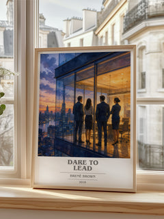 Dare to lead book cover poster colour and style options – Brené Brown book art