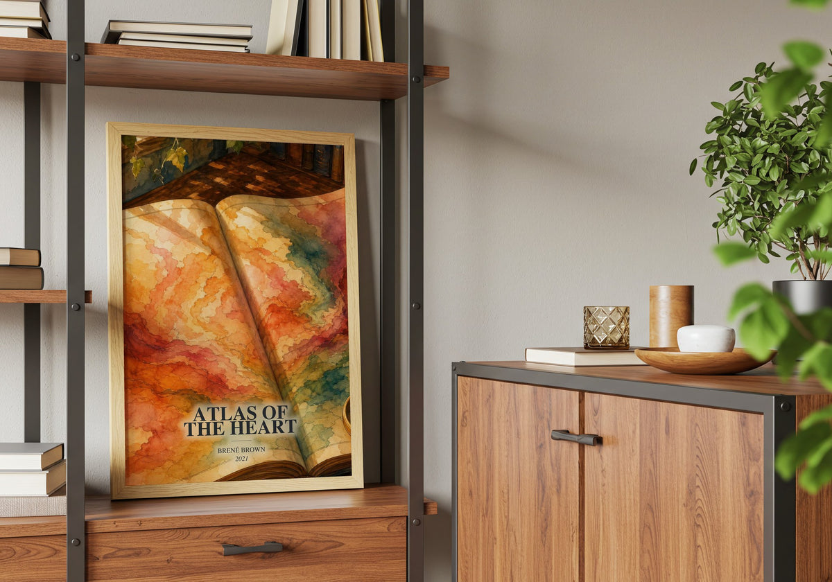 Atlas of the Heart book watercolour illustration paper finish options – matte satin gloss