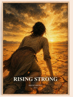 Rising strong watercolour book poster by Brené Brown – framed literary art print