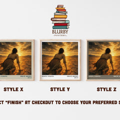 Rising strong literary print in frame leaning in hallway – non fiction wall art