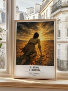 Rising strong book cover poster colour and style options – Brené Brown book art