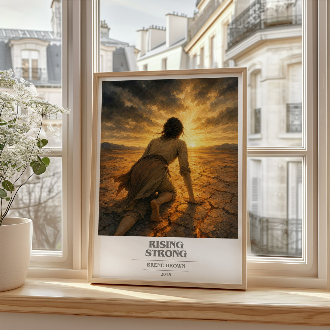Rising strong book cover poster colour and style options – Brené Brown book art