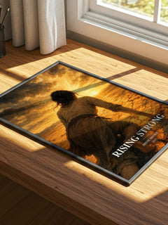 Rising strong watercolour book poster framed on wall – non fiction wall art