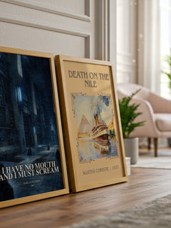 I Have No Mouth and I Must Scream watercolour print framed by window – literary home decor