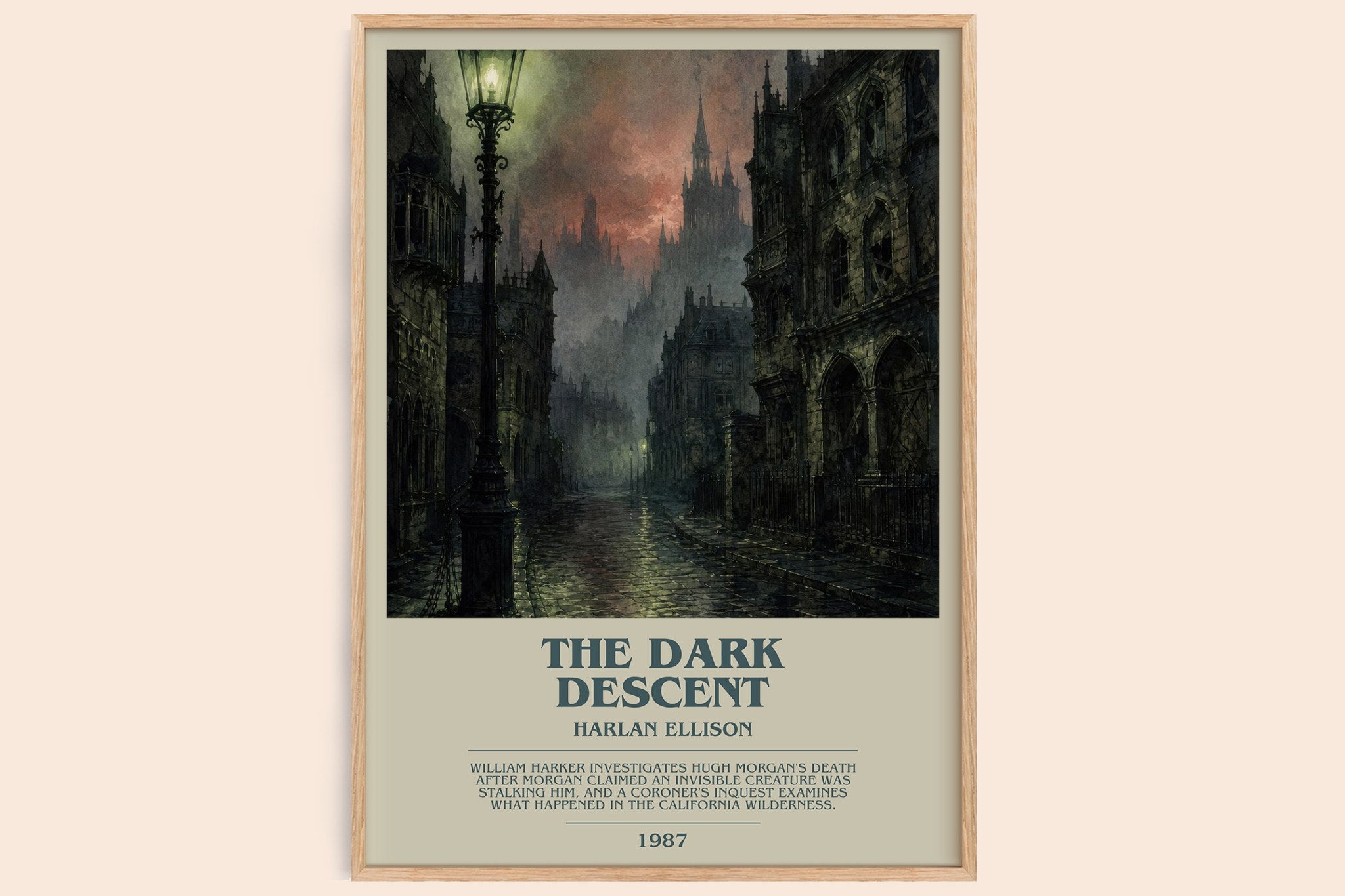 The Dark Descent Bookish Wall Art by Harlan Ellison