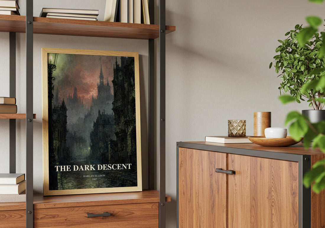 The Dark Descent book watercolour illustration paper finish options – matte satin gloss