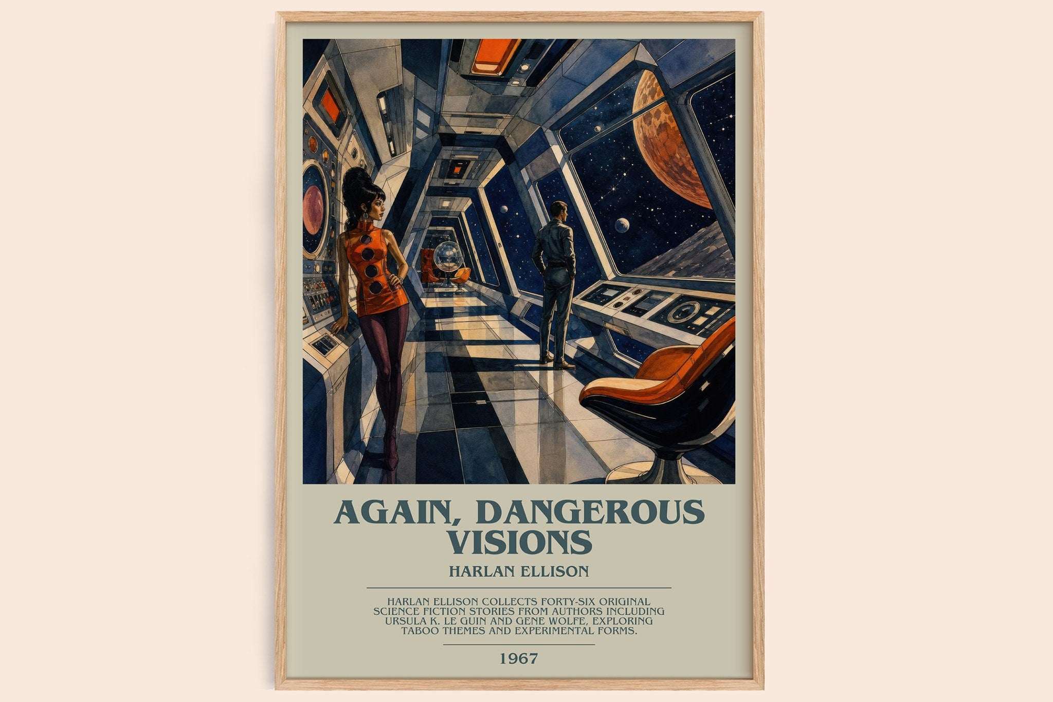 Again, Dangerous Visions Bookish Wall Art by Harlan Ellison