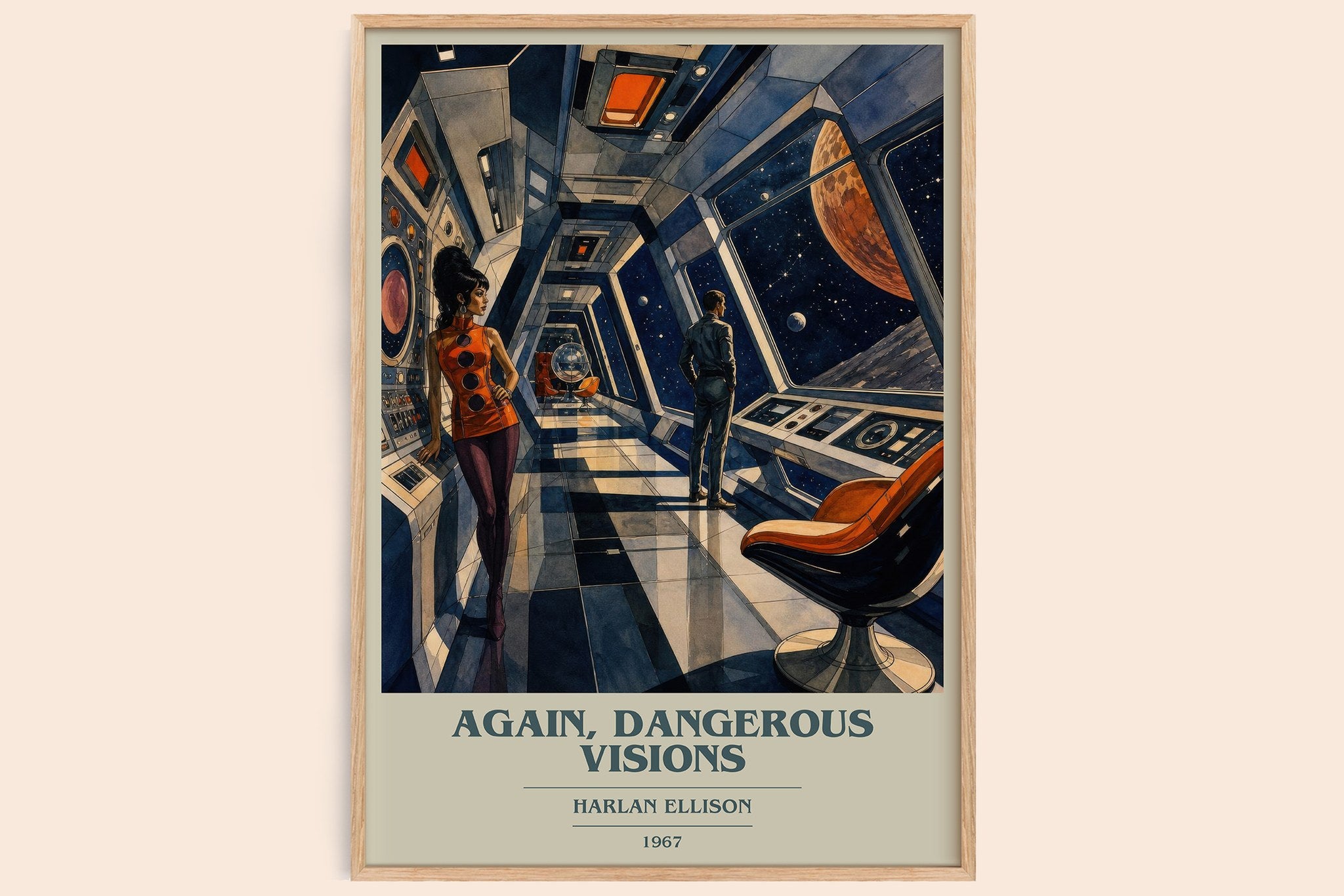 Again, Dangerous Visions Book Cover Poster by Harlan Ellison