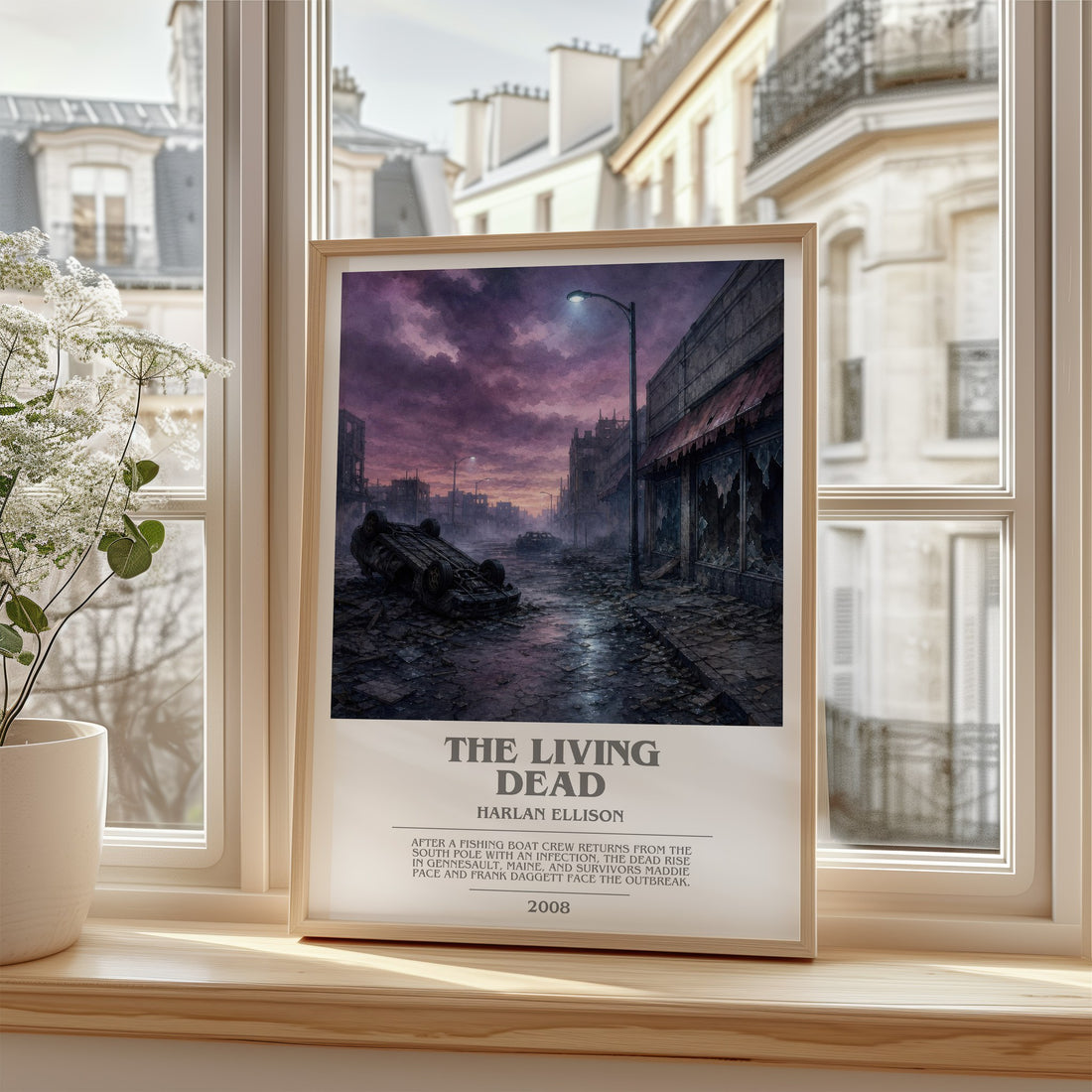 The Living Dead bookish poster colour and style options – Harlan Ellison book art