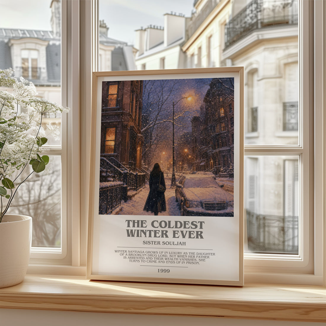 The coldest winter ever bookish poster colour and style options – Sister Souljah book art