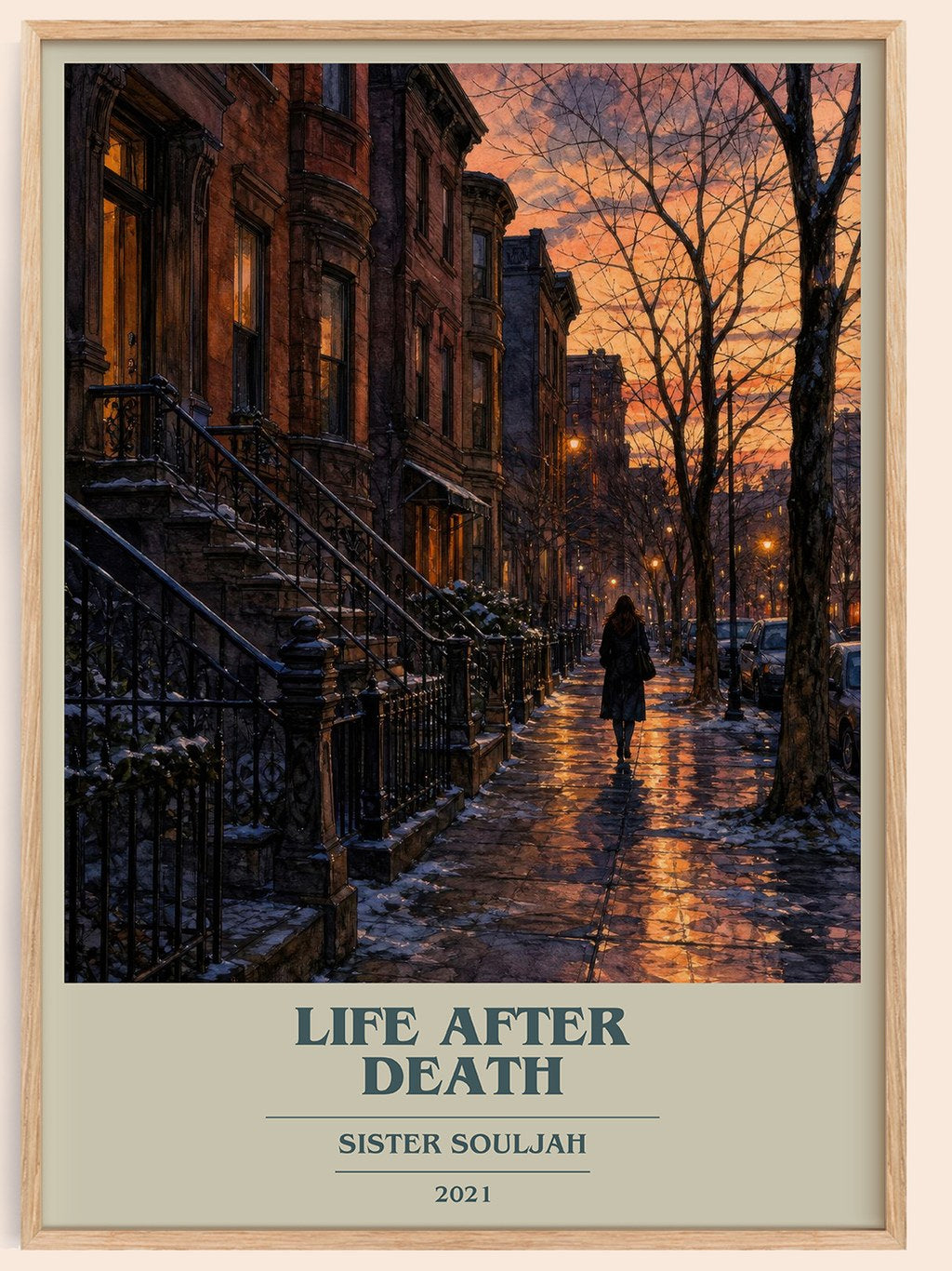 Life After Death book cover book poster by Sister Souljah – framed literary art print