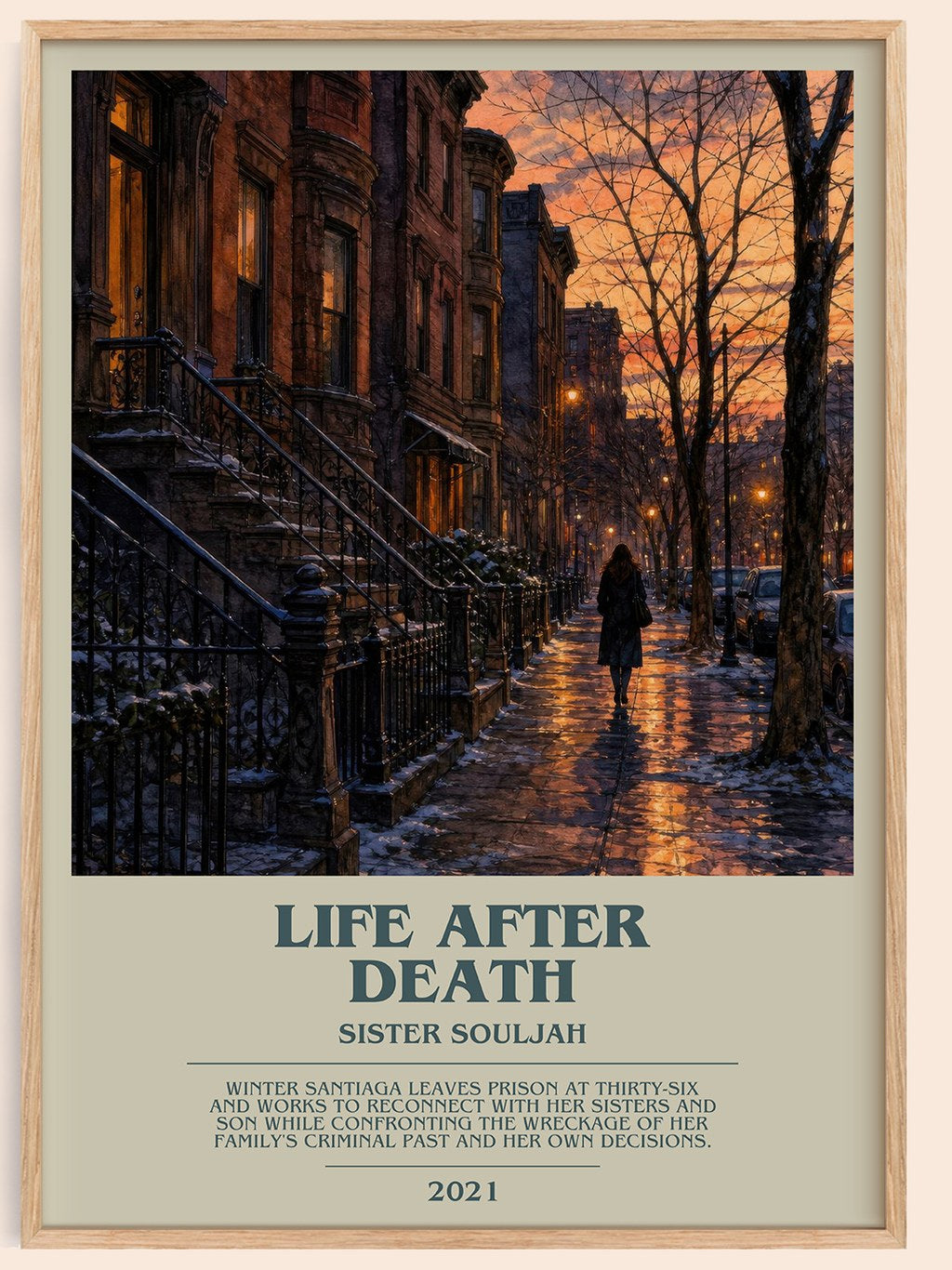 Life After Death bookish book poster by Sister Souljah – framed literary art print