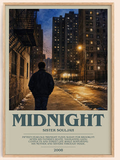 Midnight bookish book poster by Sister Souljah – framed literary art print