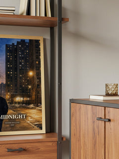 Midnight book watercolour illustration paper finish options – matte satin gloss