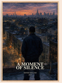 A moment of silence watercolour book poster by Sister Souljah – framed literary art print