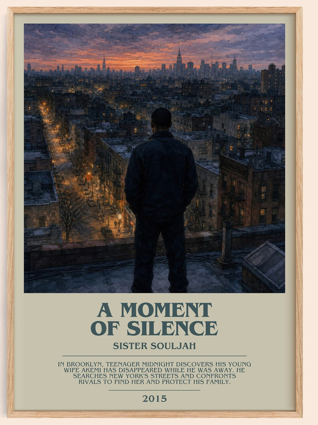 A moment of silence bookish book poster by Sister Souljah – framed literary art print