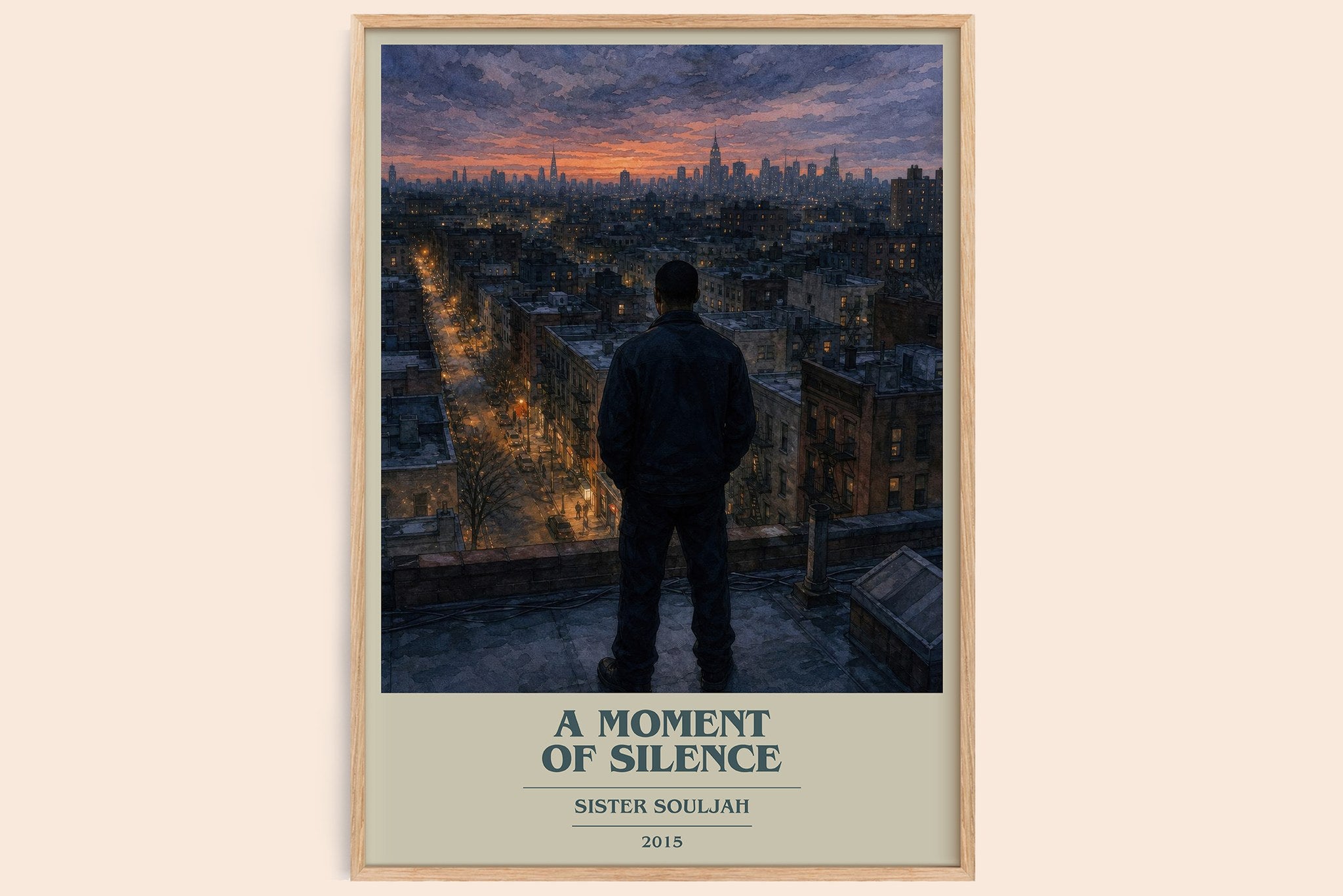 A moment of silence Book Cover Poster by Sister Souljah