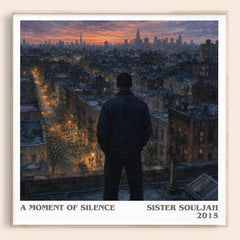 A moment of silence literary book poster by Sister Souljah – framed literary art print