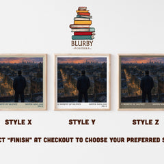 A moment of silence literary print in frame leaning in hallway – contemporary fiction wall art