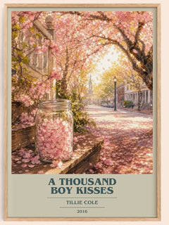 A Thousand Boy Kisses book cover book poster by Tillie Cole – framed literary art print