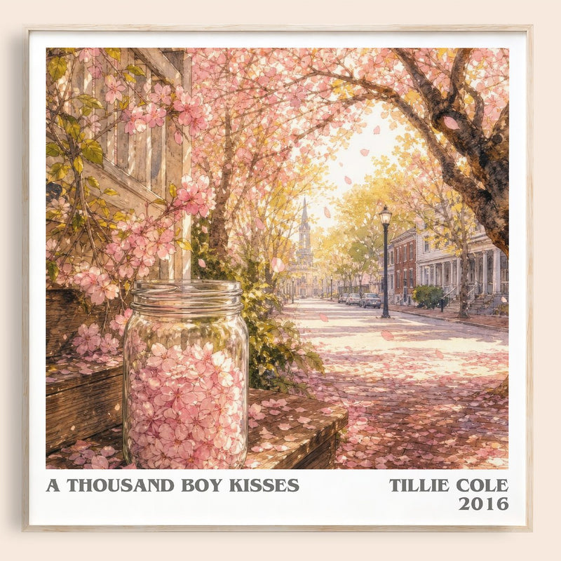 A Thousand Boy Kisses literary book poster by Tillie Cole – framed literary art print