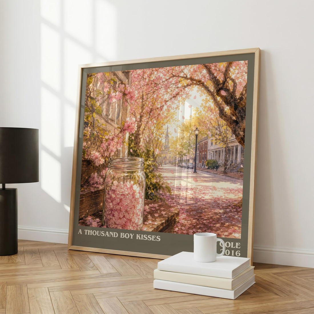 A Thousand Boy Kisses literary print framed by window – literary home decor