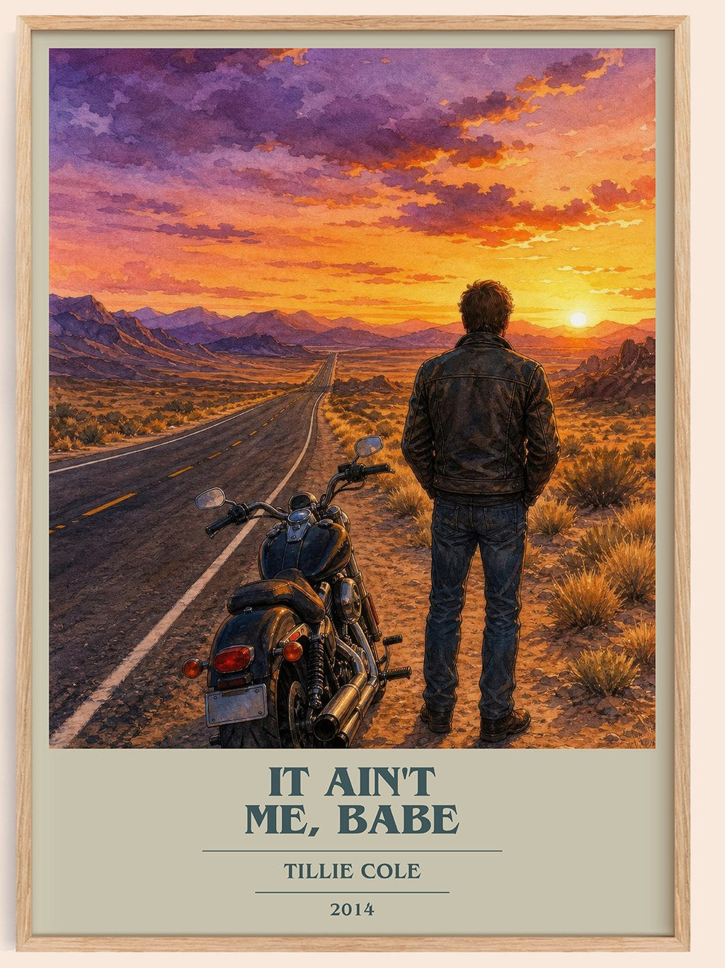 It Ain't Me, Babe book cover book poster by Tillie Cole – framed literary art print