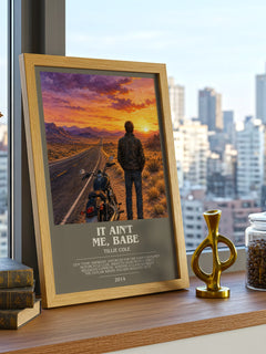 It Ain't Me, Babe bookish print framed by window – literary home decor