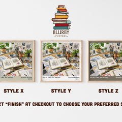 Steal like an artist literary print in frame leaning in hallway – non fiction wall art
