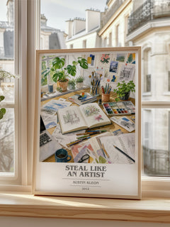 Steal like an artist book cover poster colour and style options – Austin Kleon book art