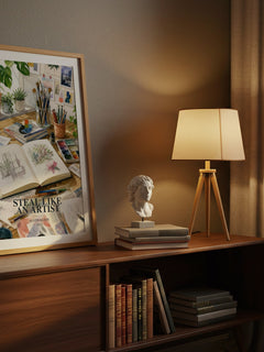 Steal like an artist watercolour print on bookshelf – Austin Kleon fan gift